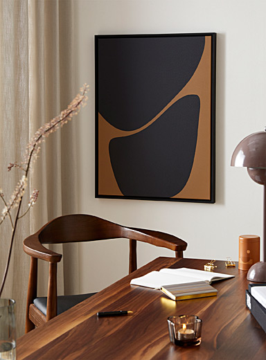 Simons Maison x OLEKA CANVAS: La toile galets de rivi&egrave;re Voir nos formats offerts Noir