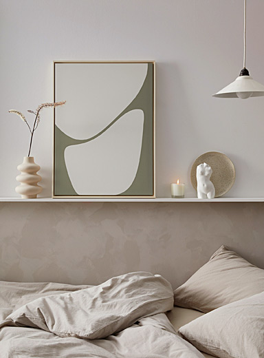 Simons Maison x OLEKA CANVAS: La toile galets de rivi&egrave;re Voir nos formats offerts Noir
