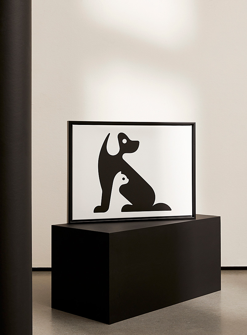 Simons Maison x OLEKA CANVAS: La toile chien et chat En collaboration avec l'artiste George Bokhua Voir nos formats offerts Blanc et noir