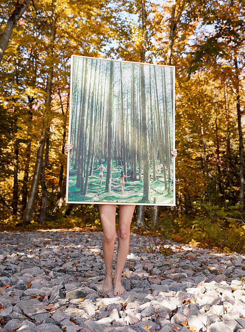 Simons Maison x OLEKA CANVAS: La toile Girls on the Run En collaboration avec l'artiste Mirae Campbell Voir nos formats offerts Vert assorti 