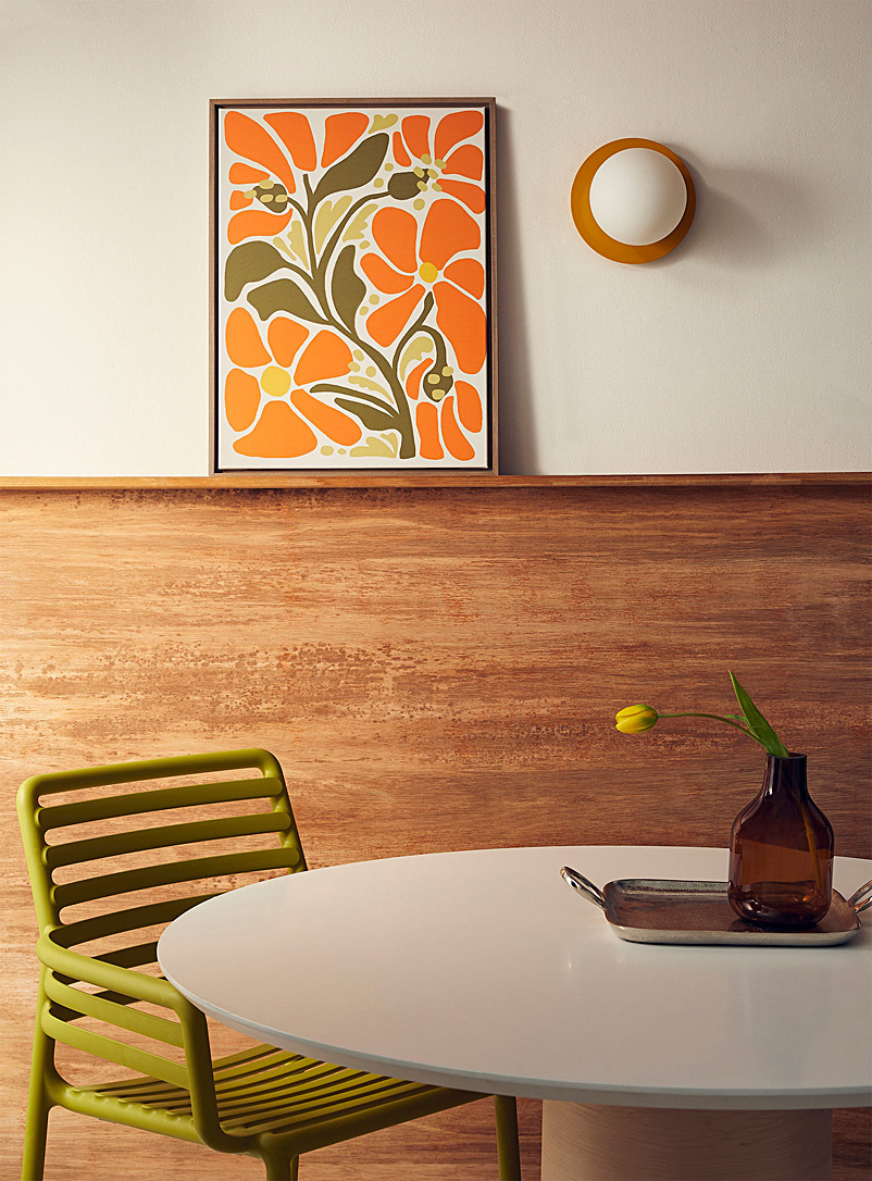 Simons Maison x OLEKA CANVAS Assorted orange Flowy flowers art print See available sizes