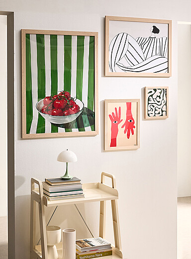 Sleek pine wood frame See available sizes