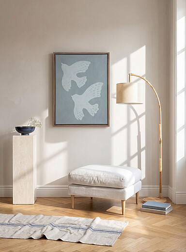 OLEKA CANVAS: La toile Envol silencieux Voir nos formats offerts Bleu moyen - Ardoise