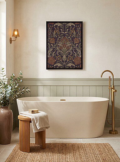 Simons Maison x OLEKA CANVAS: La toile Damas Botanique Voir nos formats offerts Assorti
