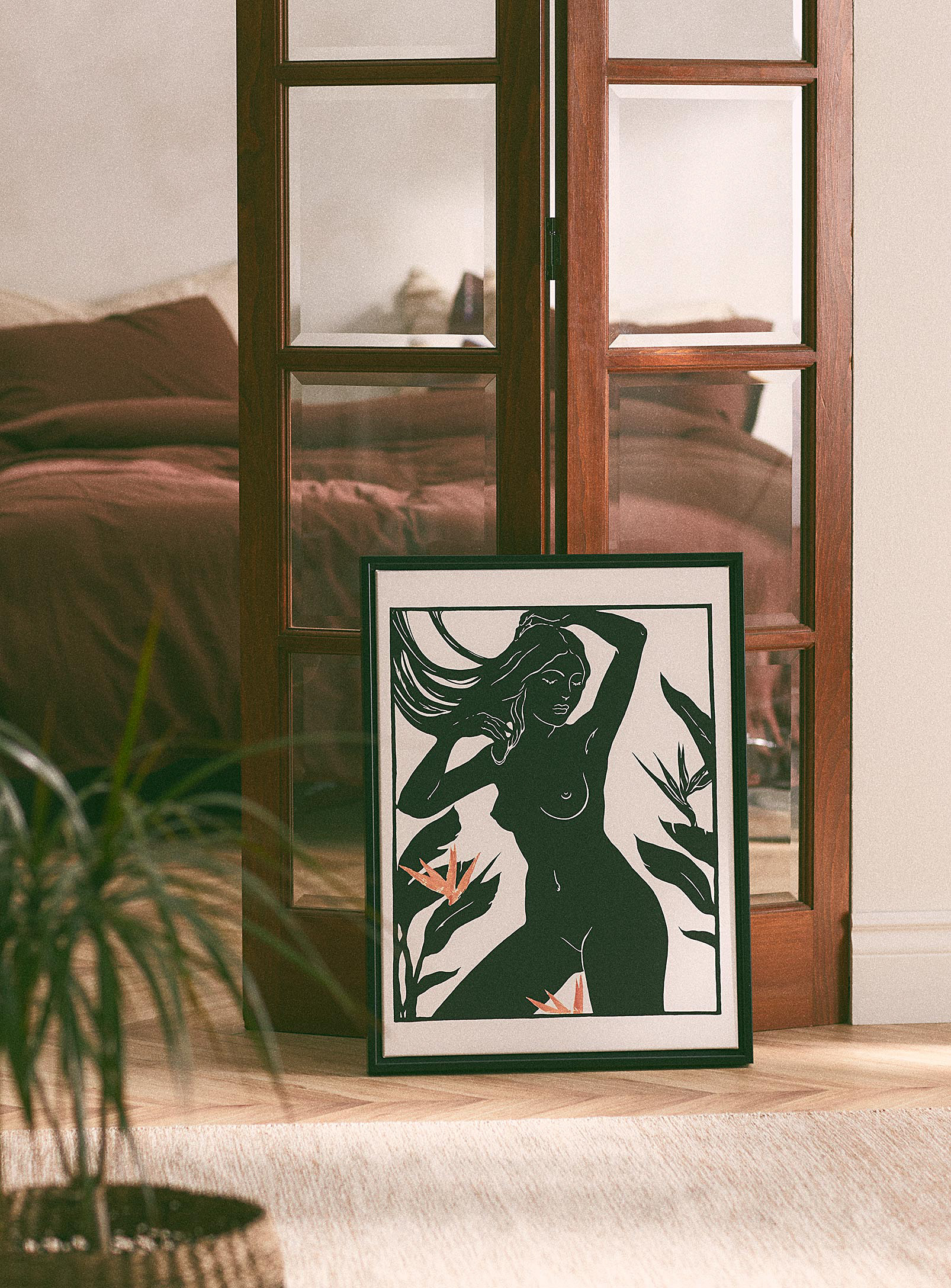 Simons Maison X Oleka Canvas Cage Moonrise Art Print In Collaboration With Artist Été 1981 See Available Sizes In Black And White
