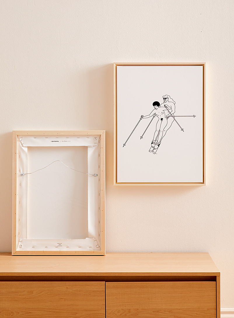 Naked skiers art print In collaboration with artist Out of the See available sizes product image 2
