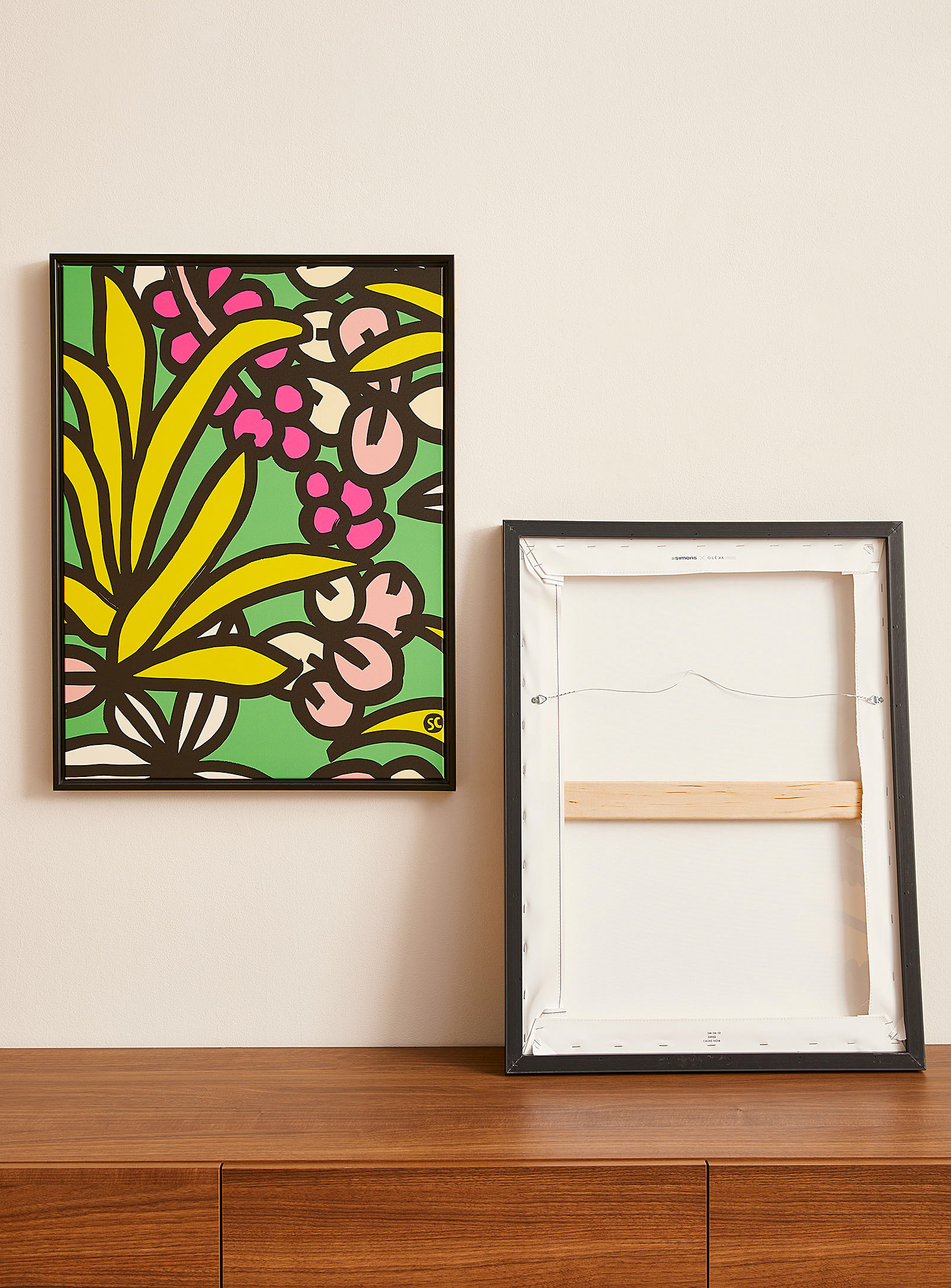 Simons Maison X Oleka Canvas Fascinating Flora Art Print In Collaboration With Artist Sarah Corynen See Available Sizes In Kelly Green