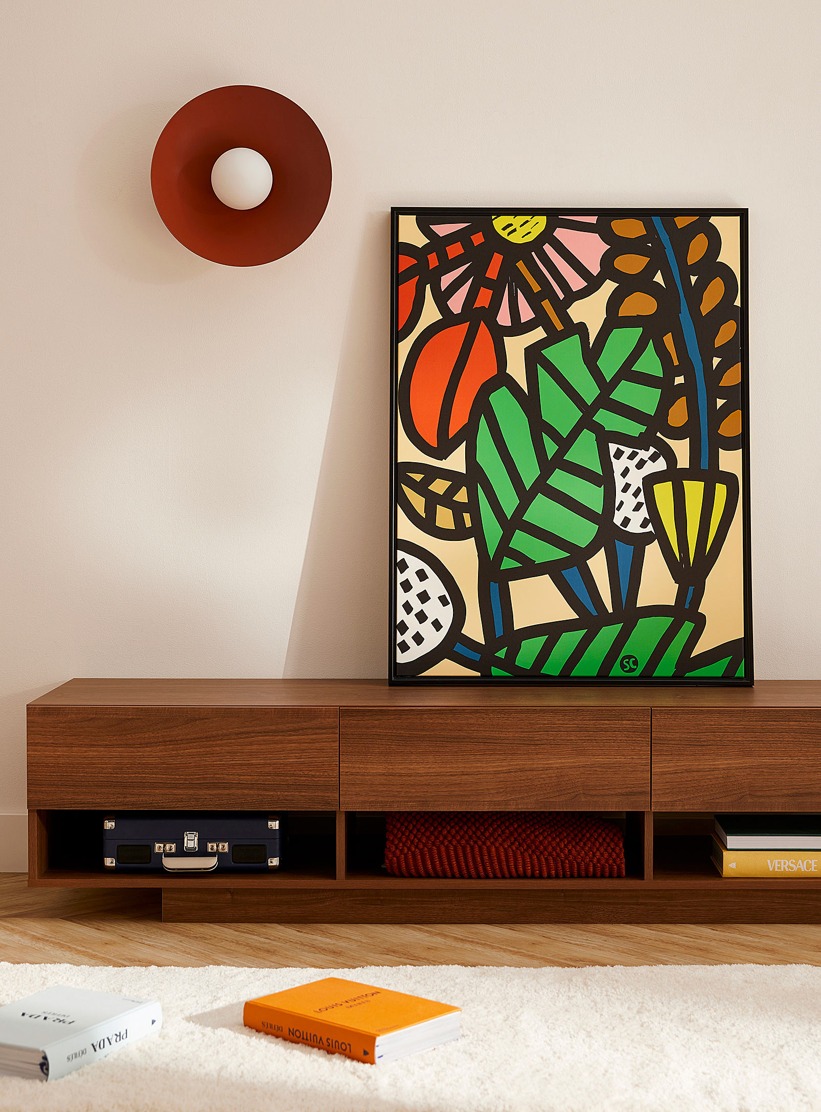 Simons Maison X Oleka Canvas Invigorating Foliage Art Print In Collaboration With Artist Sarah Corynen See Available Sizes In Sand