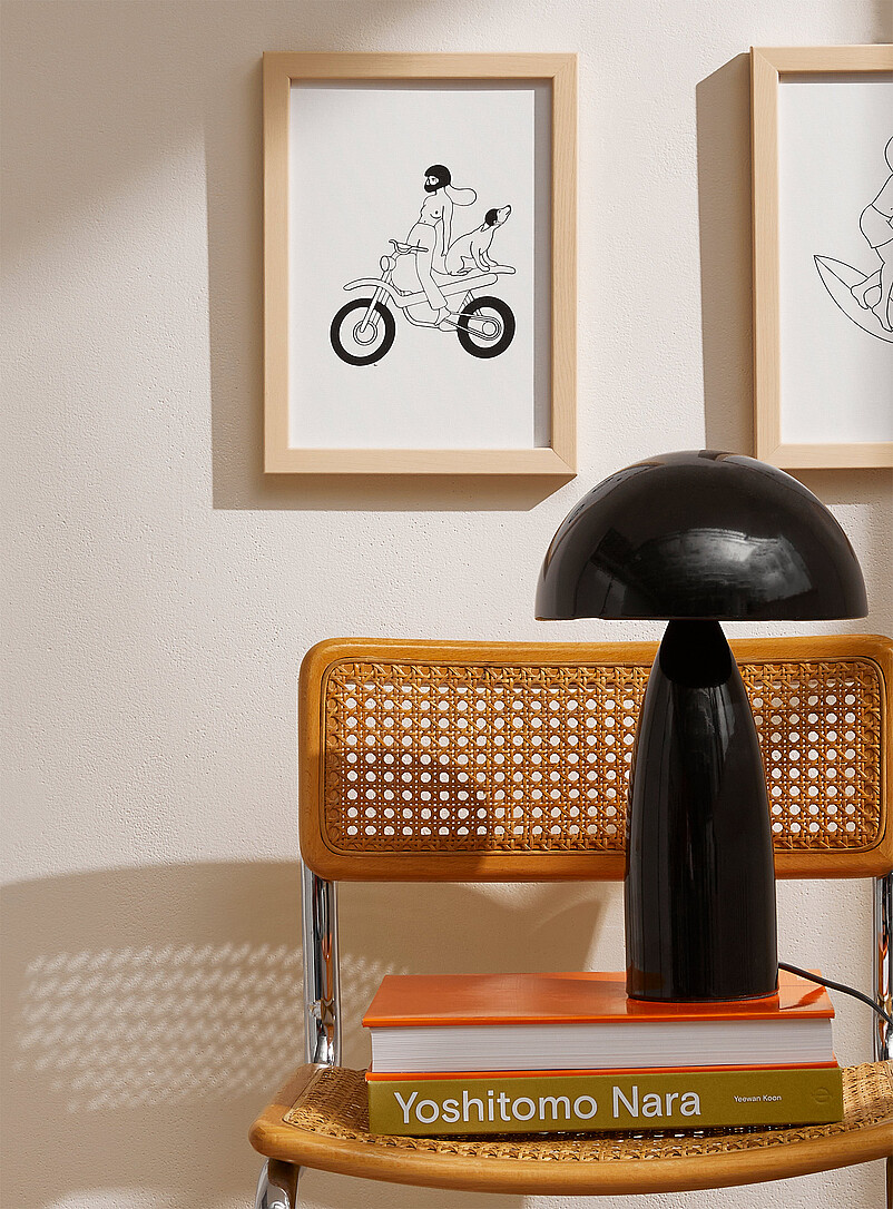 Woman And Dog On Motorcycle Art Print In Collaboration With Out Of The See Available Sizes