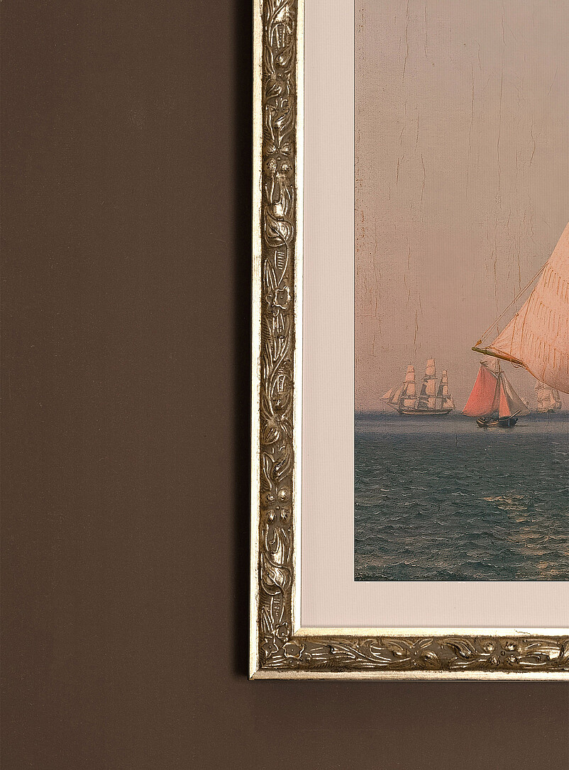 La promesse des flots silver frame rigid art print See available sizes product image 2