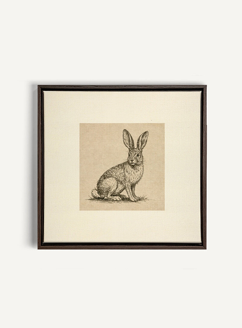 Lapin de lin art print See available sizes product image 2