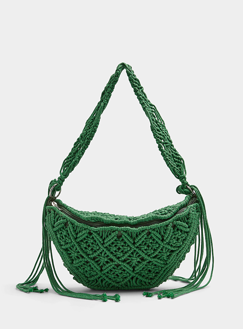 Sac à Main Crocheté Main Multicolore - Sac Bandoulière En Acrylique, Doublure Tissu, Neuf Avec étiquettes