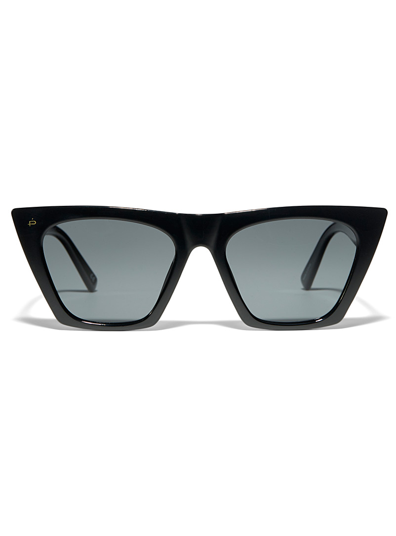 Prive Revaux: Les lunettes de soleil œil de chat angulaire Victoria Noir pour femme