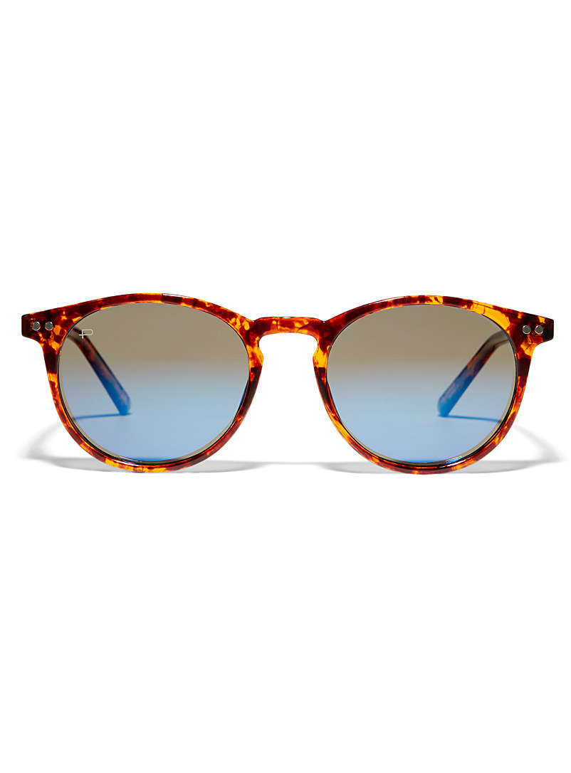 Prive Revaux: Les lunettes de soleil rondes The Maestro Brun pâle-taupe pour femme
