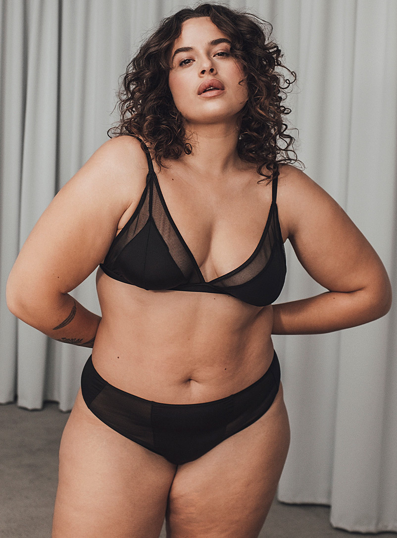 NANA THE BRAND: Le bikini N.3 microfilet Noir pour femme
