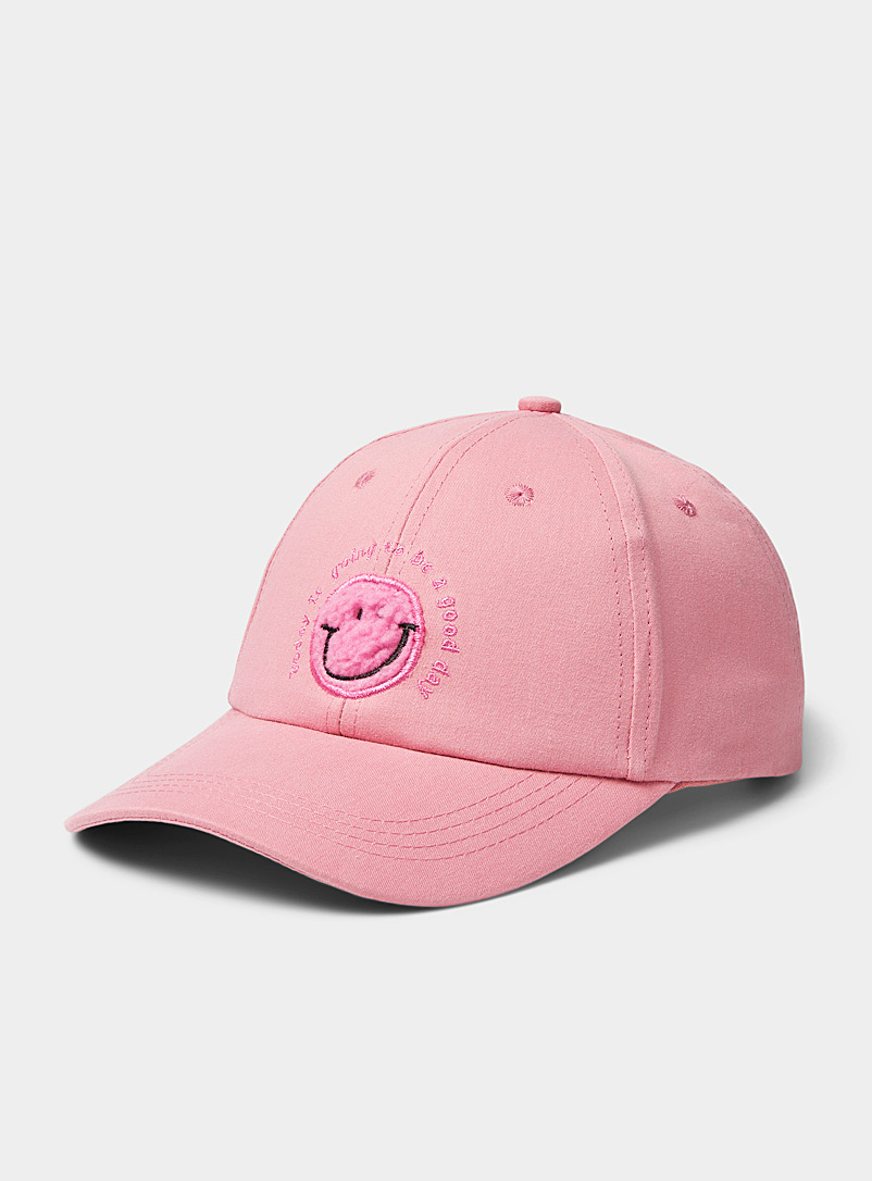 NANA THE BRAND Pink Positive embroidery cap for women