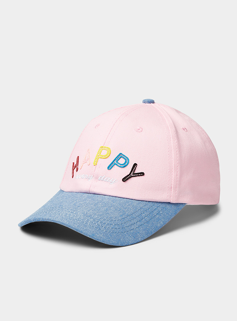 NANA THE BRAND Light pink Positive embroidery cap for women