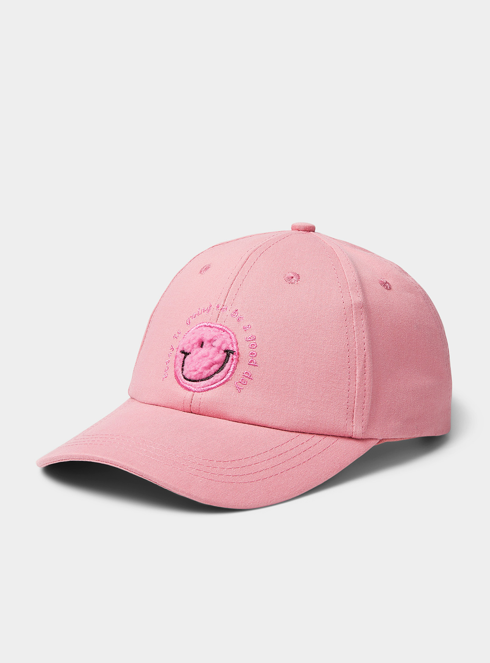 Nana The Brand Positive Embroidery Cap In Pink