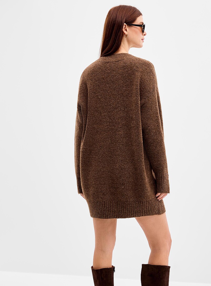 V-neck loose knit dress | Grace & Mila | Knit