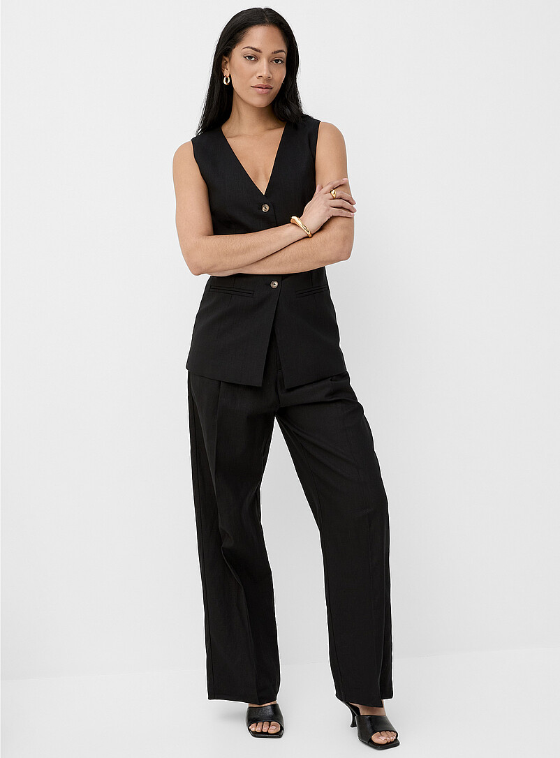 Le Pantalon Double Plis Brun Foncé Coupe : Jambe Large, Taille Haute B 10467 50544107 Le Pantalon Double Plis Brun Foncé Coupe : Jambe Large, Taille Haute B 10467 50544107