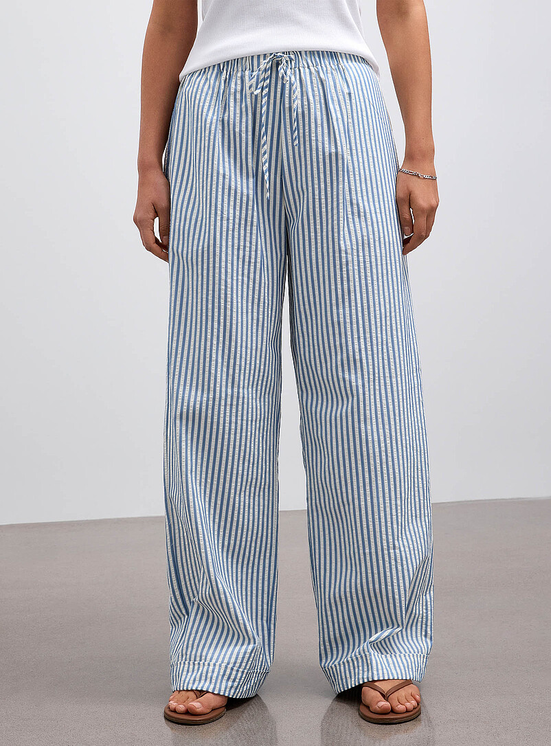 Striped seersucker pant Fit: Wide leg, high rise product image 2