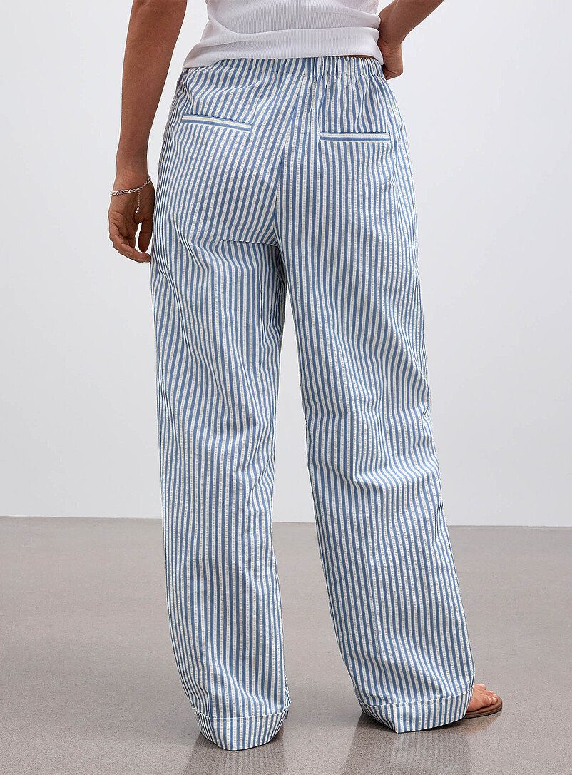 Striped seersucker pant Fit: Wide leg, high rise product image 3