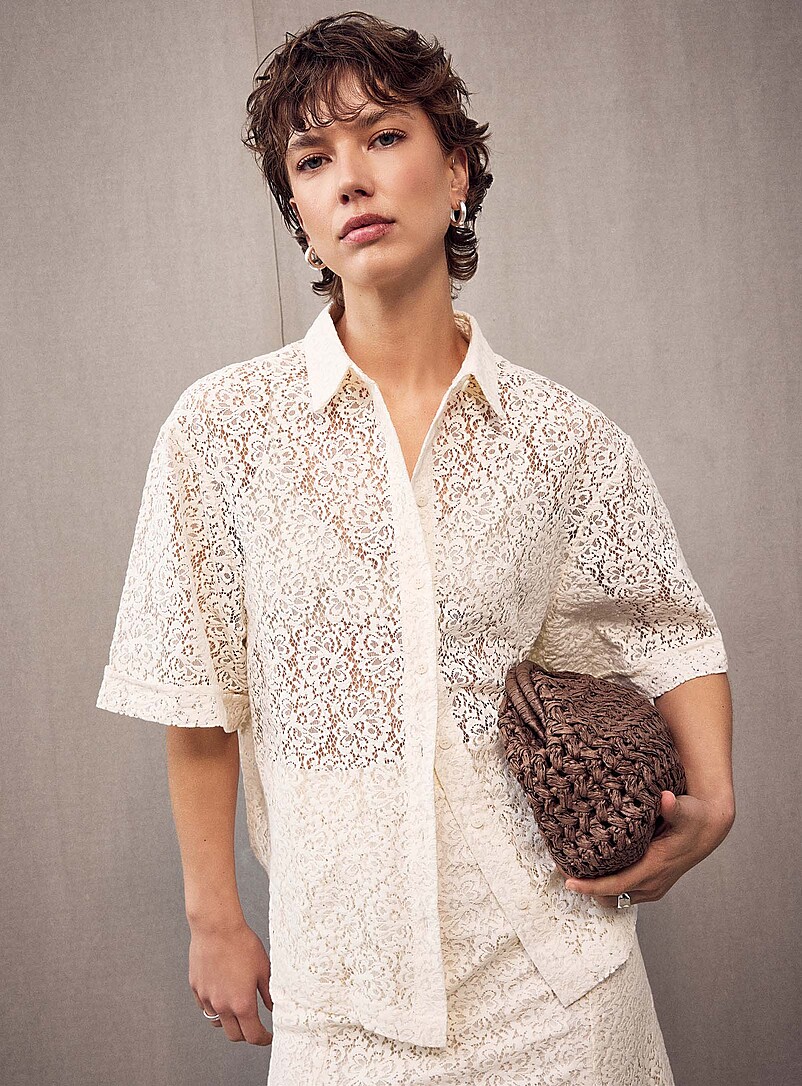 Boxy-fit lace shirt product image 2