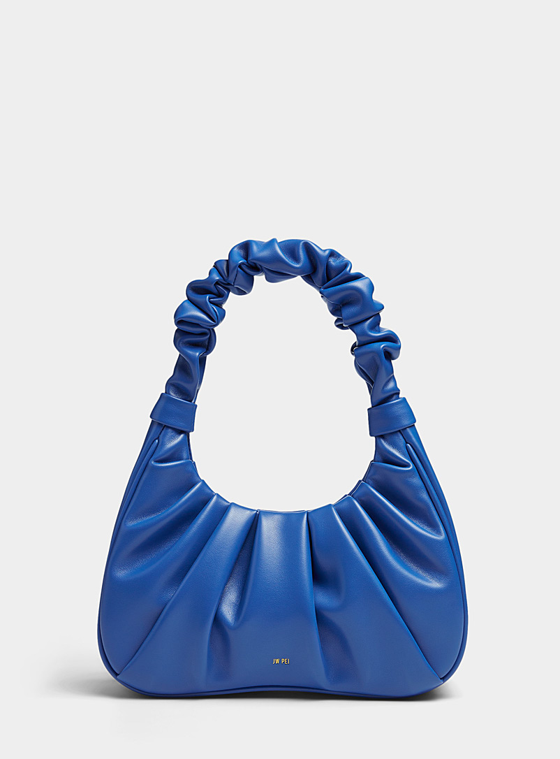 JW PEI Blue Ruched-handle Gabbi bag for women