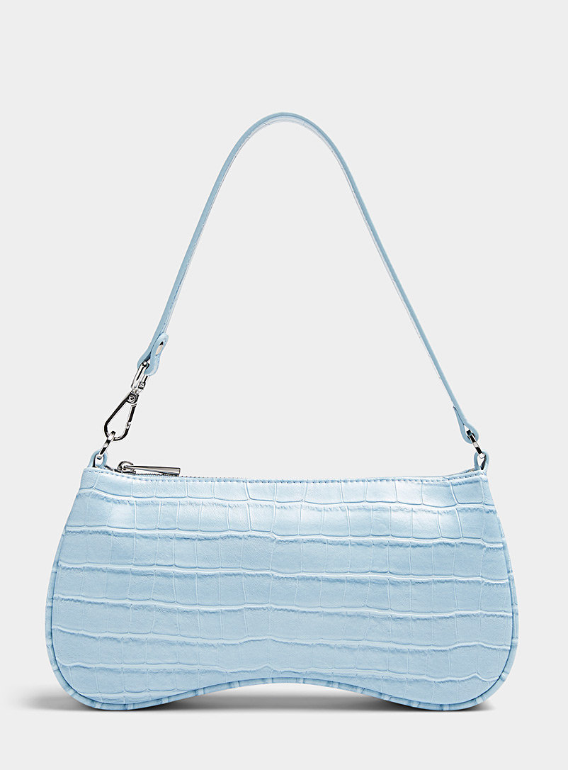 JW PEI Baby Blue Eva croc baguette bag for women