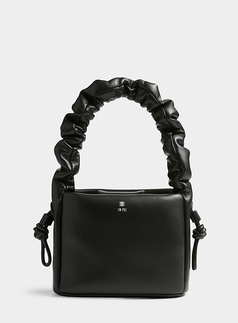 JW PEI Black Ruched-strap Rylee bag for women