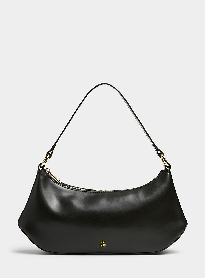 JW PEI Black Lily minimalist baguette bag for women