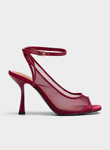 JW PEI: L'escarpin &agrave; bride bout ouvert rouge Rouge pour femme