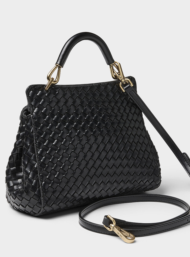 JW PEI Black Lucia braided evening bag for women