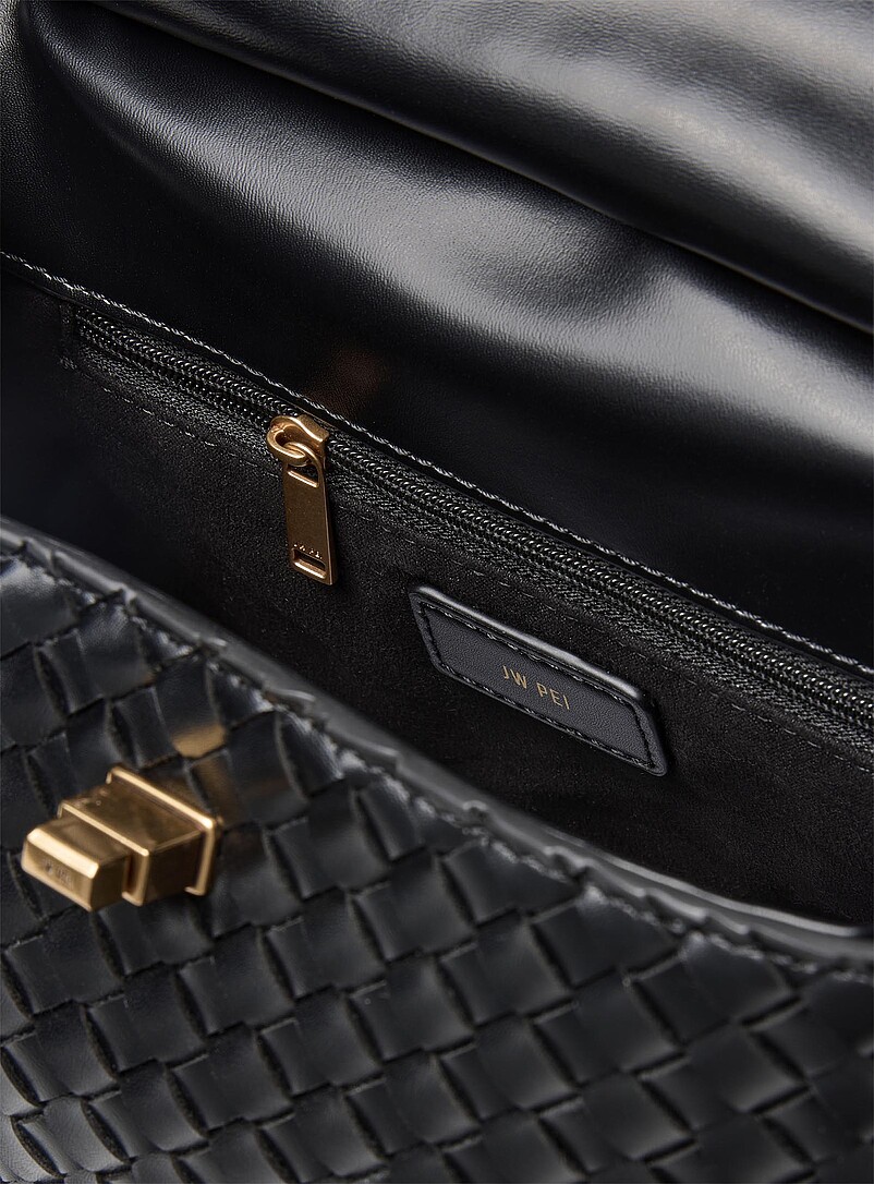 JW PEI Black Lucia braided evening bag for women
