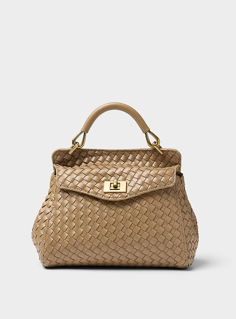 JW PEI: Le sac de soir&eacute;e natt&eacute; Lucia Blanc pour femme