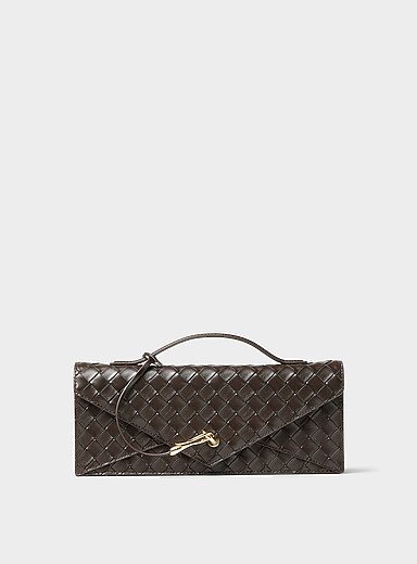 Celeste braided envelope clutch