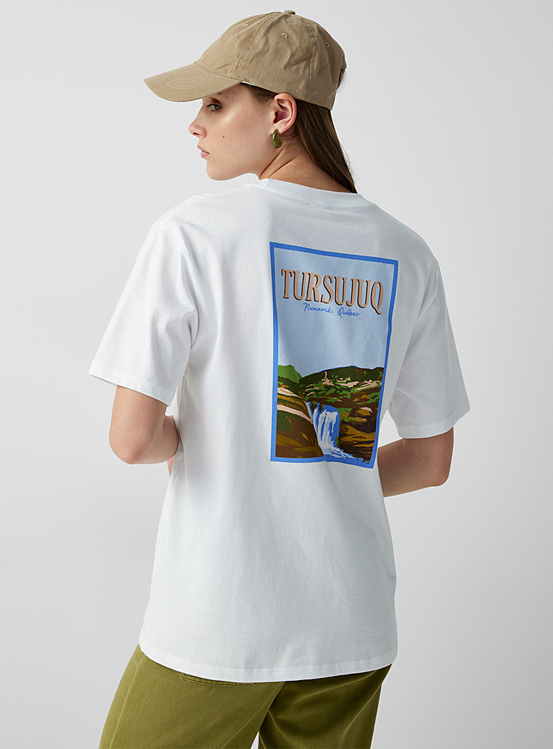 Twik White Canadian park T-shirt for women