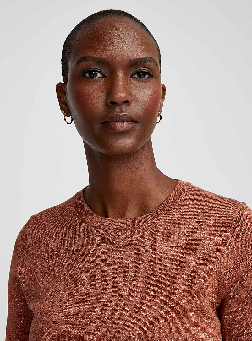 Contemporaine Copper Shiny cinnamon sweater for women