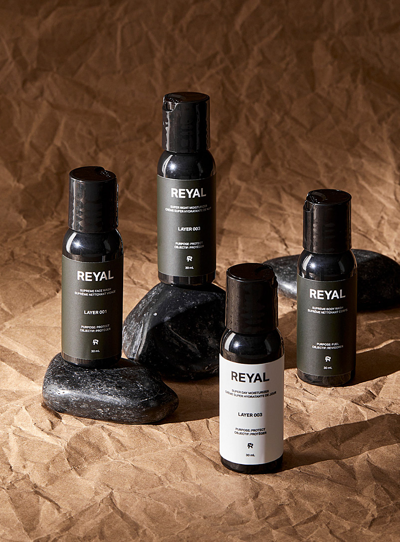 Reyal Performance Black Face and body trial kit Set of 4 products for men