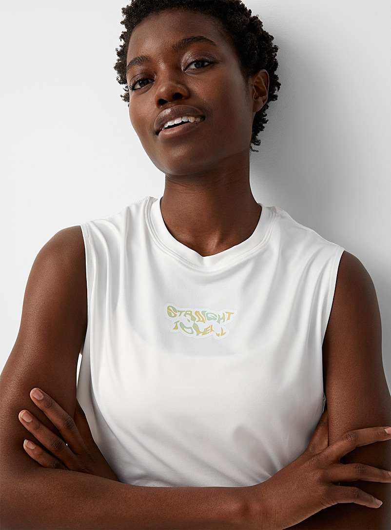 PRAISE: La camisole épaule large Seattle Ivoire blanc os pour femme