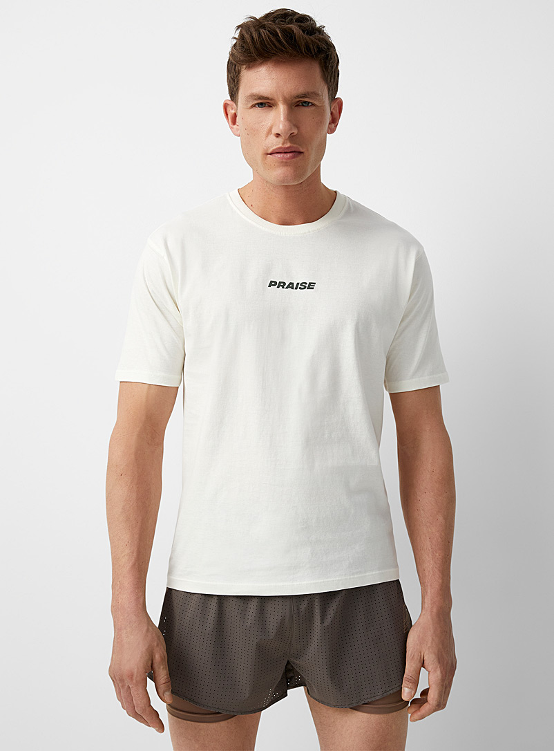 PRAISE: Le t-shirt carré Bernie Blanc pour homme
