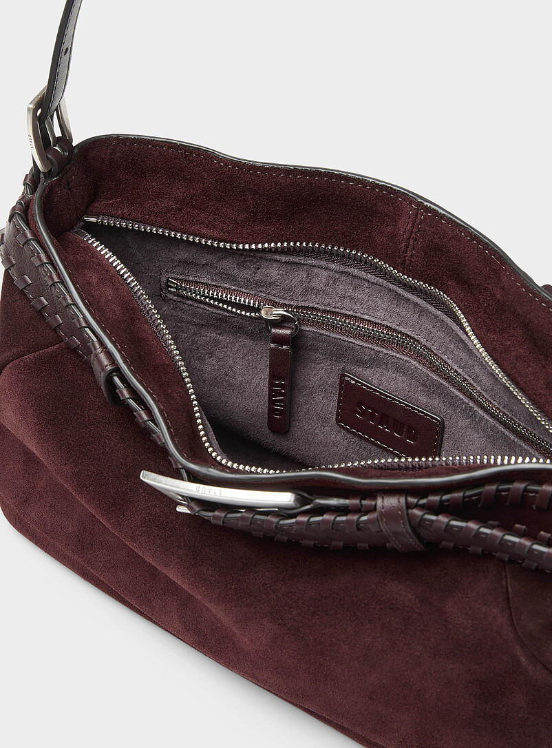 Brooklyn suede shoulder bag | STAUD | | Simons Brooklyn suede shoulder bag | STAUD | | Simons