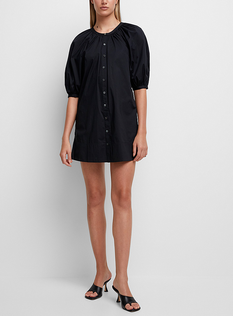 STAUD: La minirobe chemise Vincent Noir pour femme