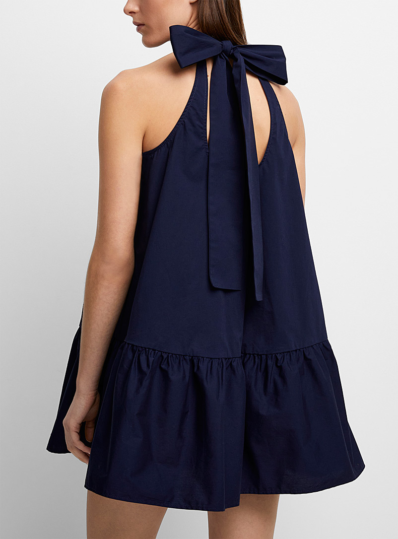 STAUD Navy/Midnight Blue Marlowe minidress for women