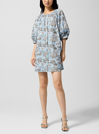La minirobe chemise toile de Jouy Vincent