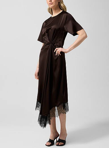 La robe taille fronc&eacute;e en soie Sonoma