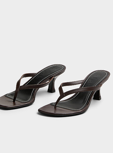 La sandale cuir bride V Freja Femme