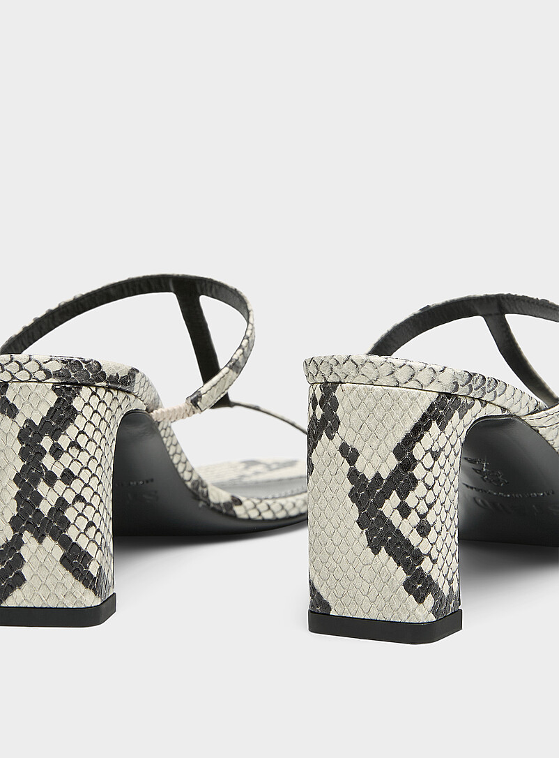 Talita snakeskin leather heeled sandals Women product image 3