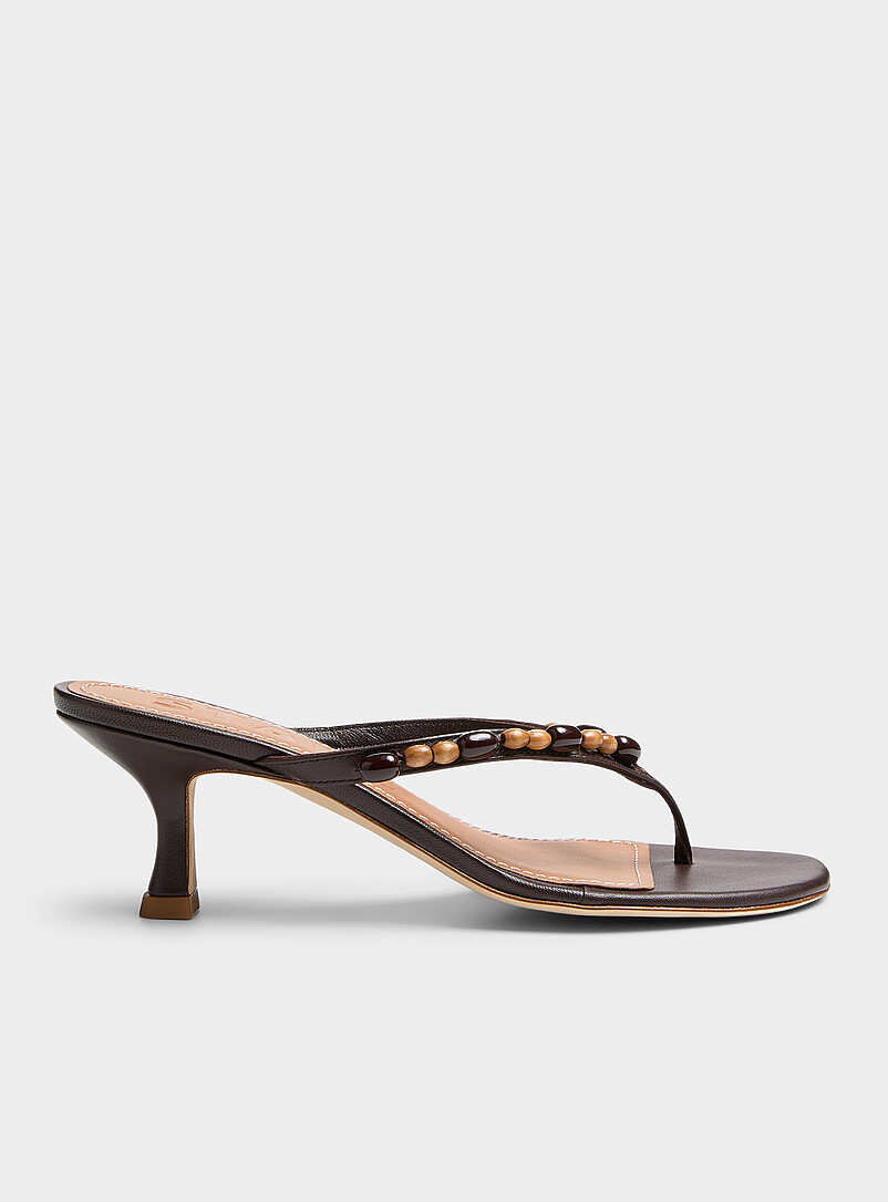 Freja leather beaded sandals Women product image 3