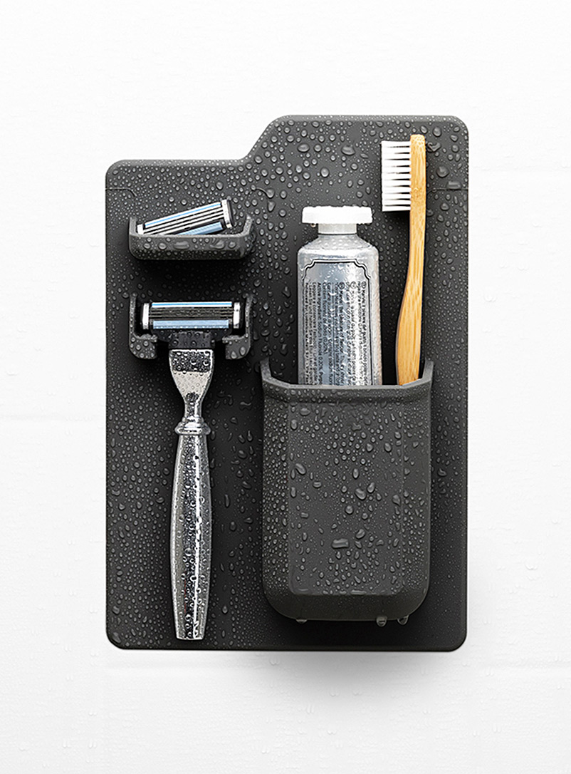 Tooletries Charcoal Harvey toothbrush and razor holder for men